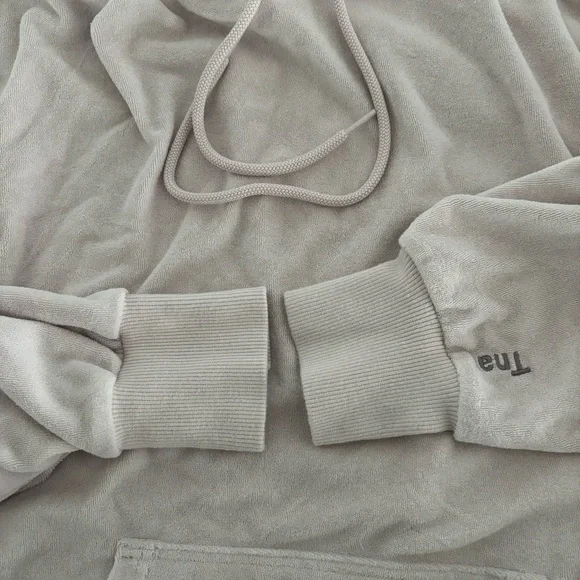 TNA Terry Boyfriend Towel Hoodie Sweatshirt Pink/Lilac size XS - Picture 6 of 8